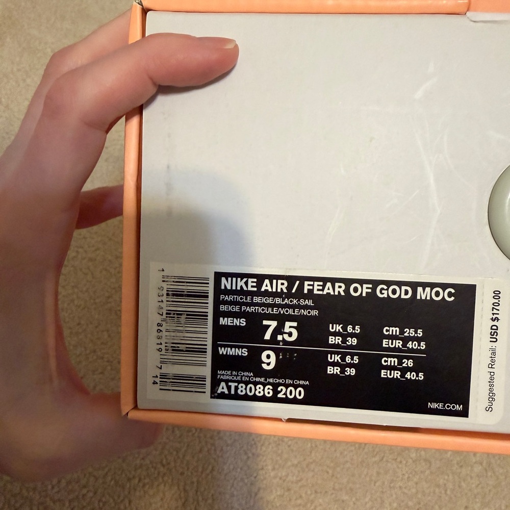 Nike Air x Fear of God Moccasin Sneakers - Picture 3 of 8